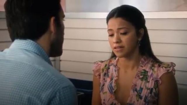 Petite Teardrop Sterling Silver and Amazonite Earrings worn by Jane Villanueva (Gina Rodriguez) in Jane the Virgin (Season05 Episode12)