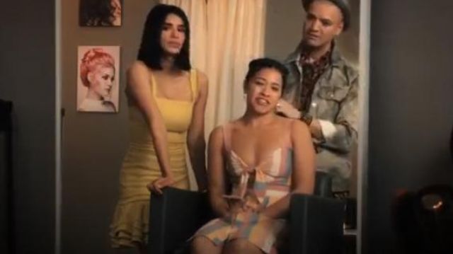 Madewell Tie-Front Cutout Dress in Sherbet Stripe worn by Jane Villanueva  (Gina Rodriguez) in Jane the Virgin (Season05 Episode14)