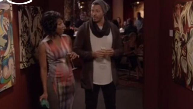 Elie Tahari Reversible Shannon Scuba Sheath worn by Zoe Moon (Brandy Norwood) in Zoe Ever After (S01E02)