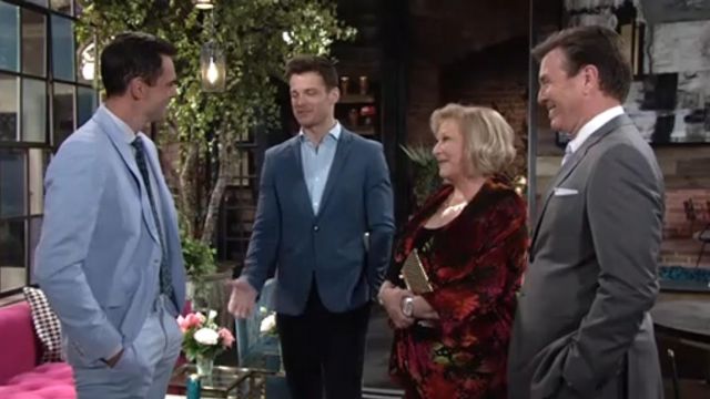 Caroline Rose Plus Size Evening Bouquet Velvet Burnout Cardigan worn by Beth Maitland as seen in The Young and the Restless JUNE 5, 2019