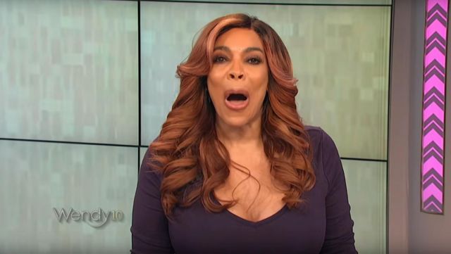 Target Purple Long Sleeve V Neck Shirt worn by Wendy Williams on The Wendy Williams Show June 28, 2019