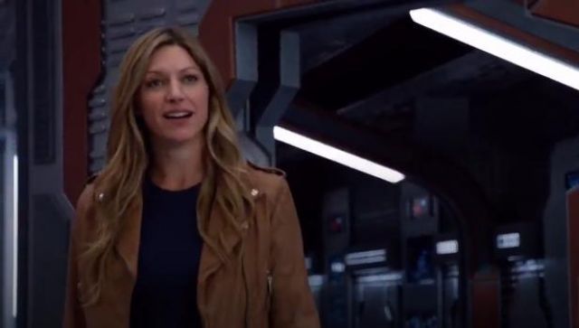 Madewell Washed Leather Moto Jacket worn by Ava Sharpe (Jes Macallan) in DC's Legends of Tomorrow (S04E04)