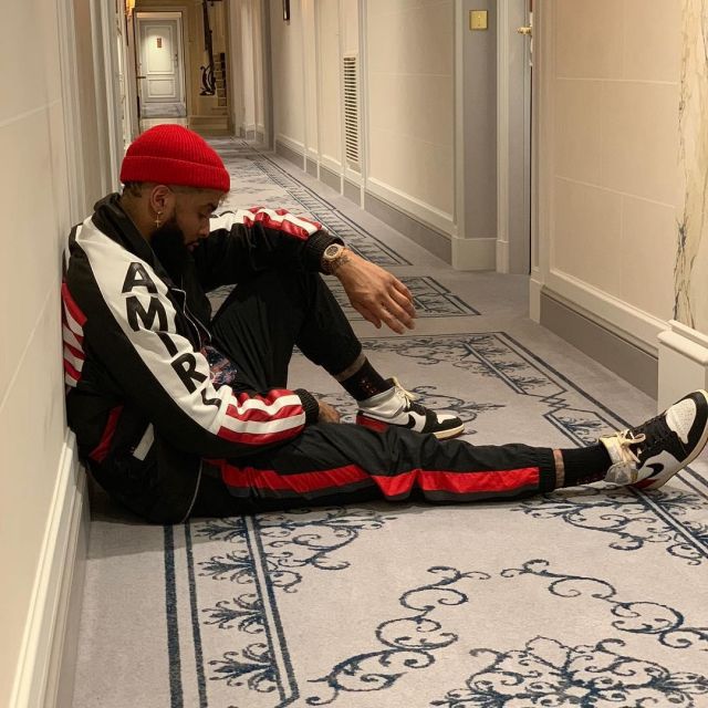 Les Sneakers Jordan 1 Retro High Union Los Angeles Black Toe de Odell Beckham Jr. sur son compte Instagram @obj