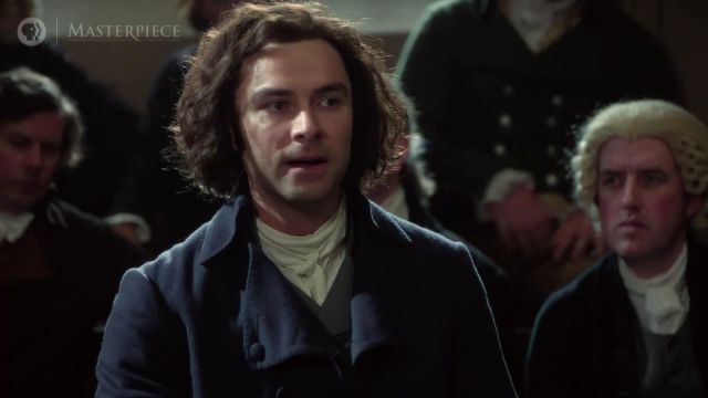 Le foulard blanc 18ème siècle de Ross Poldark (Aidan Turner) dans Poldark (S05E01)