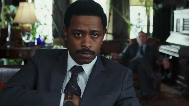 White long sleeve cotton shirt worn by Detective Troy Archer (LaKeith Stanfield) in Knives Out