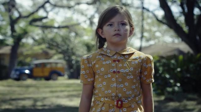 Yellow Floral Dress worn by a child in Midway