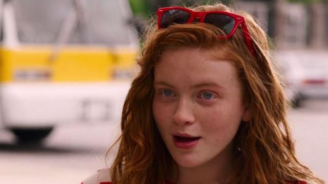 Sunglasses Red Max Mayfield Sadie Sink In Stranger Things S03e02 Spotern