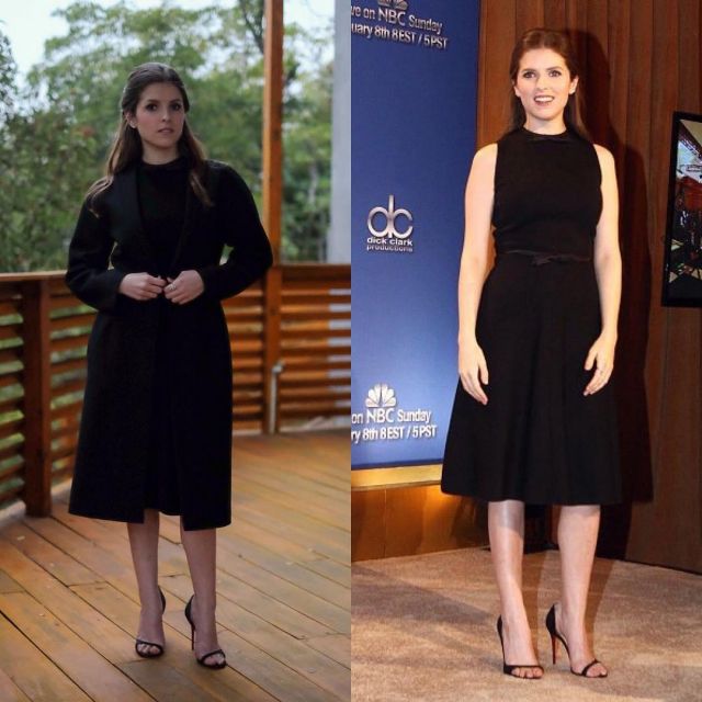 Christian Louboutin Toboggan Sandals worn by Anna Kendrick December 12, 2016