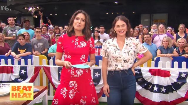 Lauren Ralph Lauren Baba Payson Floral Dress worn by Cecilia Vega on Good Morning America July 3, 2019