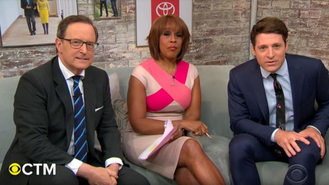 Agnona Cross Front Cap Sleeve Dress worn by Gayle King on CBS This Morning July 1, 2019