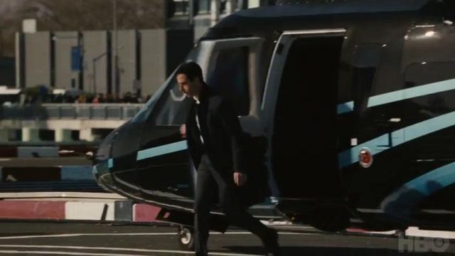 Black Long Wool Jacket worn by Greg Hirsch (Nicholas Braun) in Succession (S02)