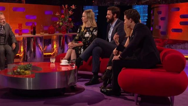 Black 2 Piece Suit worn by Tom Holland in The Graham Norton Show 06/07/2019