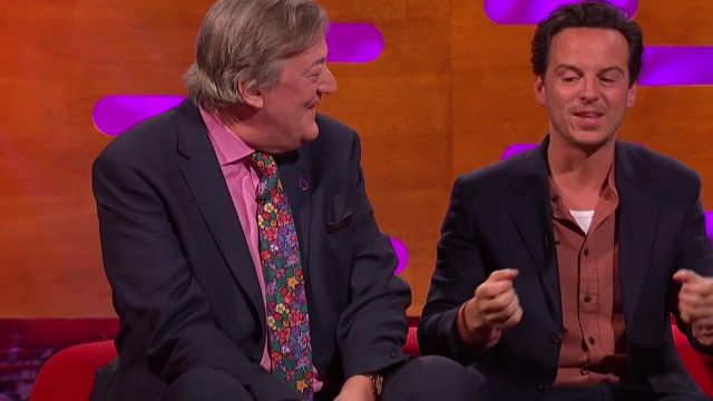 Black suit worn by Stephen Fry in The Graham Norton Show 06/07/2019