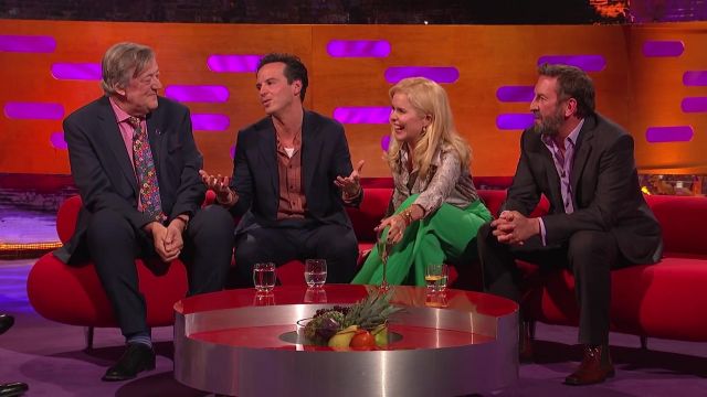 Black Leather shoes worn by Stephen Fry in The Graham Norton Show 07/06/2019