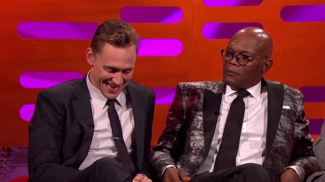 Black Plaid Formal Suit worn by Tom Hiddleston in The Graham Norton Show 04/08/2017