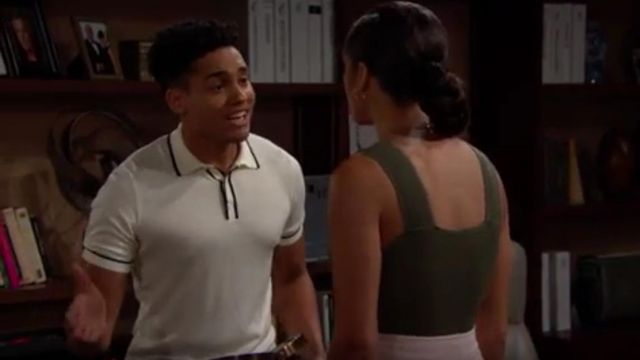 Topman Tipped Polo worn by Xander Avant (Adain Bradley) as seen on The Bold and the Beautiful July 5, 2019 (S00E00)