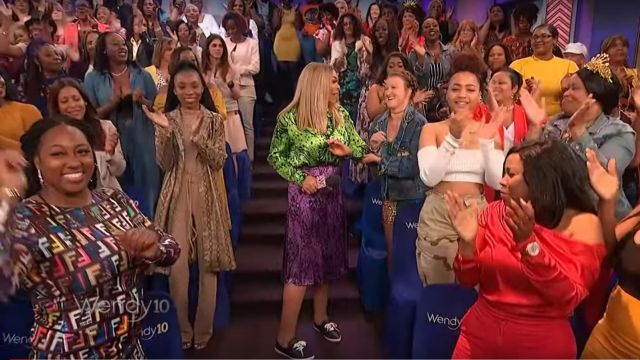 Nude Bare Caramel Fishnets worn by Wendy Williams on The Wendy Williams Show July 2, 2019