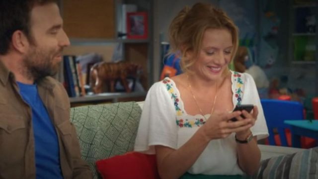 The top embroidered Roxane (Charlie Bruneau) in a family of 8 July 2019