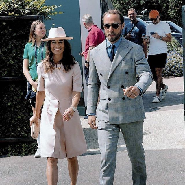 Stella McCartney Albane Robe portée par Pippa Middleton à Wimbledon, le 8 juillet 2019