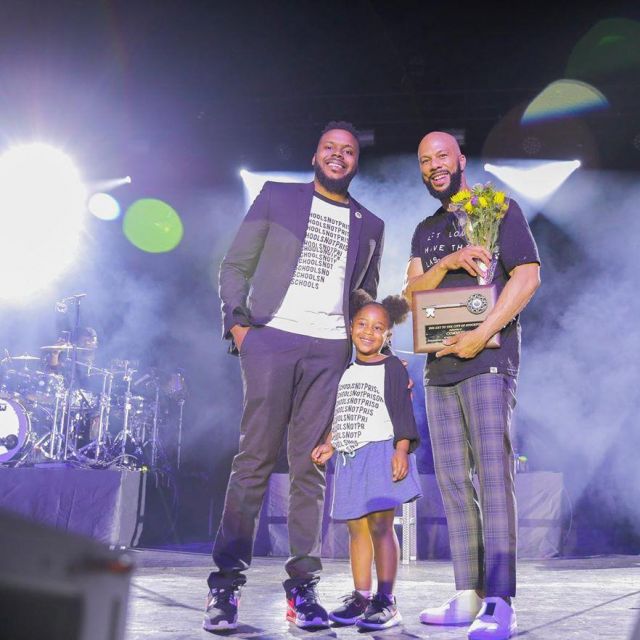 Let the Love Tee in black worn by Common on his Instagram account @common