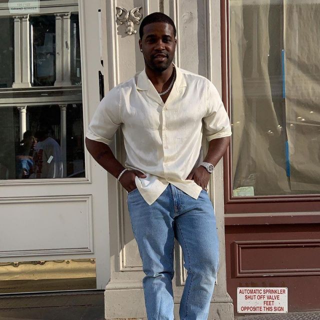 Helmut Lang straight jeans of A$AP Ferg on the Instagram account @asapferg