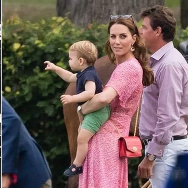 Mulberry Darley Bag In Ruby Croc worn by Catherine, Duchess of Cambridge Surrey Polo Club July 10, 2019