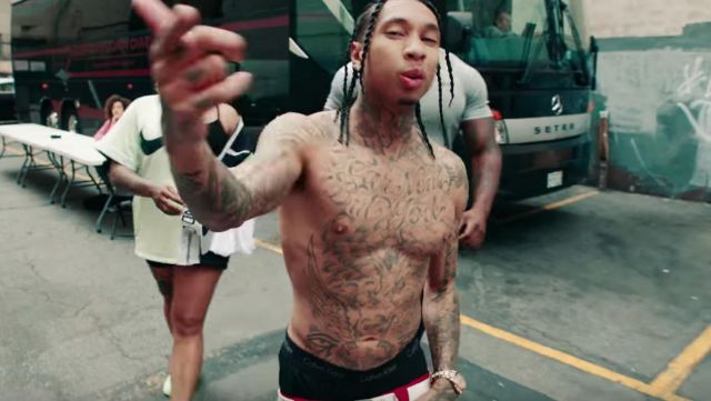 Calvin Klein black boxer worn by Lil Wayne in Lightskin music video by Tyga