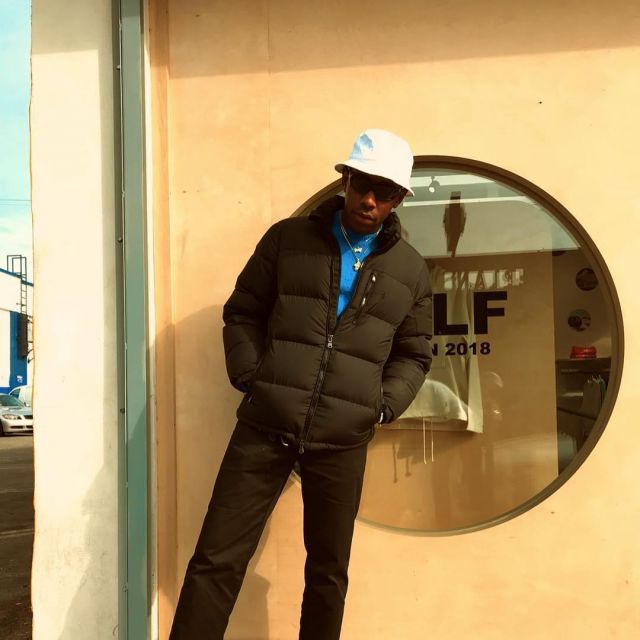 Canada Goose Lodge quilted shell jacket of Tyler, the Creator on the Instagram account @feliciathegoat