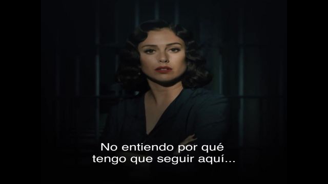 Dark Green V neck Blouse worn by Lidia Aguilar (Blanca Suárez) in Cable Girls (Season 4)
