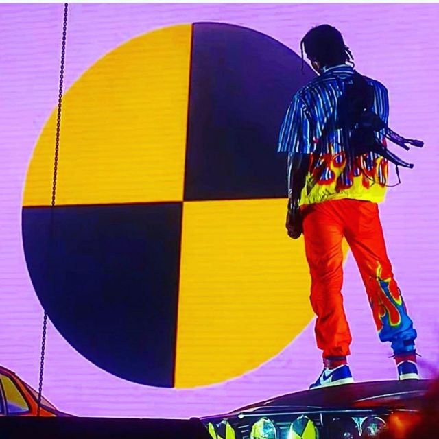 Sneakers Jordan 1 Retro High Union Los Angeles Blue Toe of A$AP Rocky on the Instagram account @asaprocky