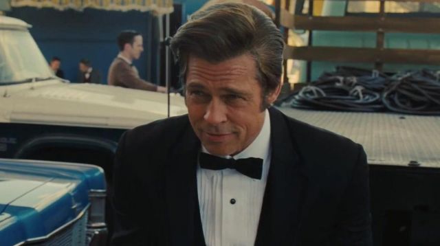 The black bow tie worn by Cliff Booth (Brad Pitt) in Once Upon a Time in Hollywood