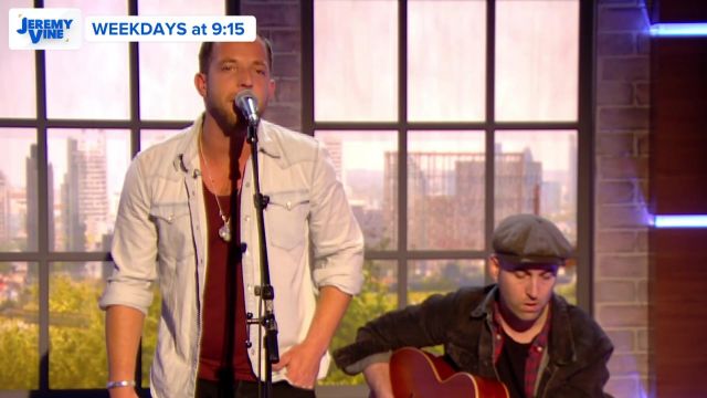 Wine Red Tank Top worn by James Morrison in Jeremy Vine