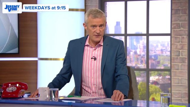 Mid Blue Jacket worn by Jeremy Vine in Jeremy Vine on Channel 5 - 16/5/2019