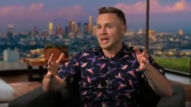 Zobello Short Sleeve Carmine Bird Print Shirt worn by Himself (Spencer Pratt) in The Hills: New Beginnings (Season 01 Episode 03)