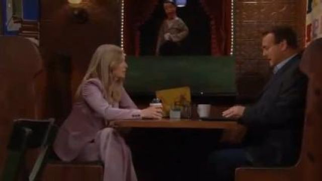 Theory  Demitria Pants in Dusty Lilac worn by Lauralee Bell as seen in The Young and the Restless July 12,2019