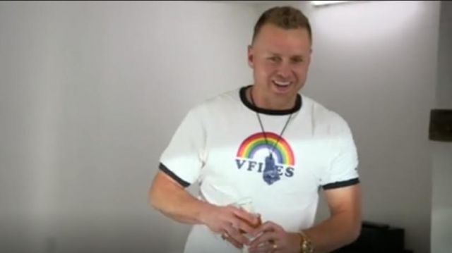 Champion V Files Pride Tee worn by Himself (Spencer Pratt) in The Hills: New Beginnings (Season 01 Episode 03)