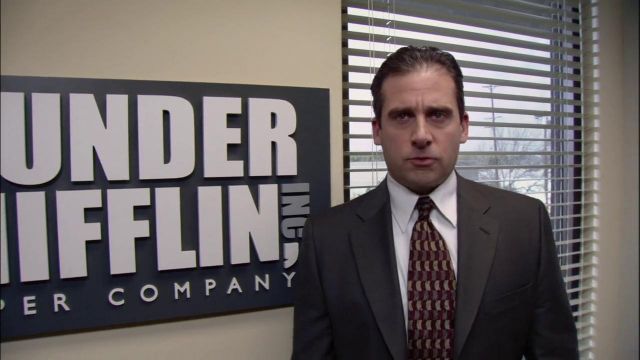 Dunder Mifflin Sign in The Office (S01E01)