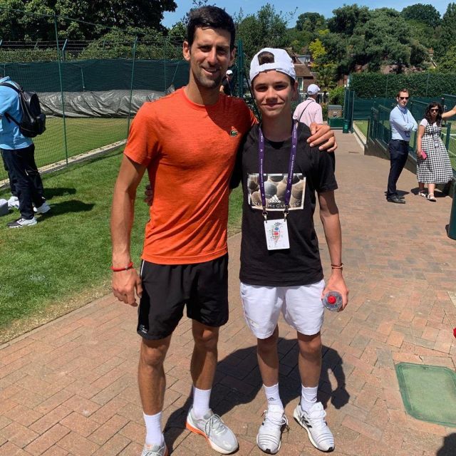 Adidas Palace On Court Shorts worn by Romeo Beckham The Championships at the All England Lawn Tennis July 6, 2018