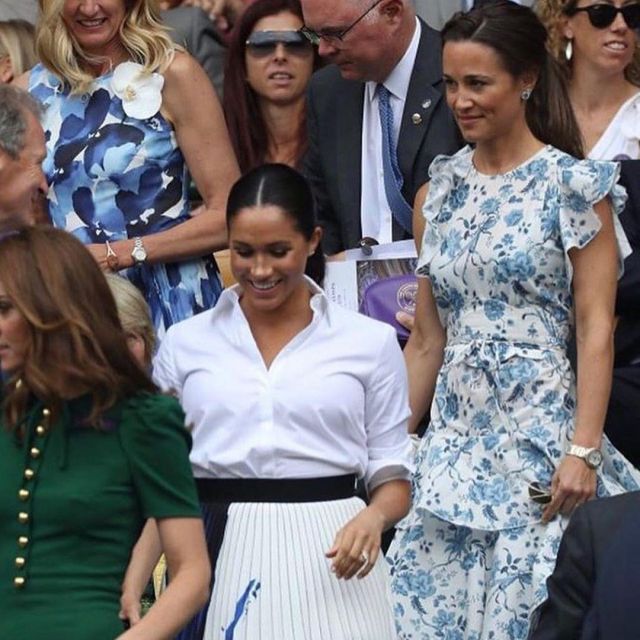 Cartier Montre Balloon Bleu 36mm Watch In Rose Gold and Diamonds worn by Pippa Middleton Wimbledon July 13, 2019