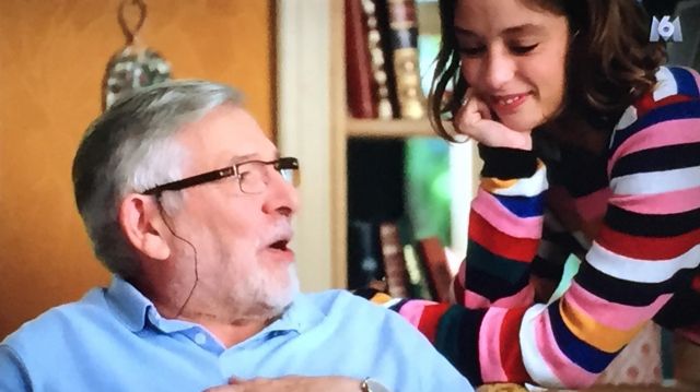 The striped sweater multi-coloured worn by Chloe (Lucie Bourdeu) in a Family of 17.7.2019