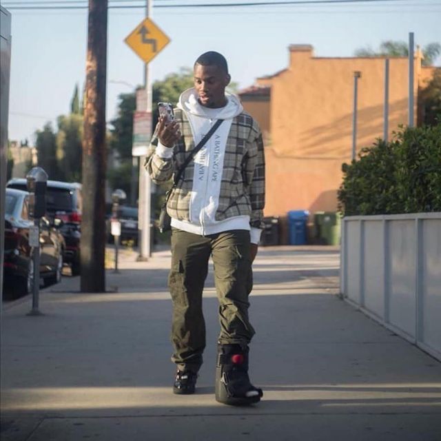 Bape checked hoodie of Denzel Curry on the Instagram account @denzelcurryph