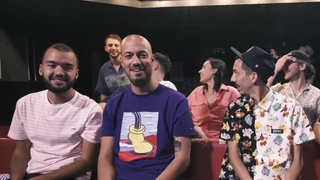 The t-shirt, purple Vans X Disney Carlito in the video STAND-UP OF M*RDEUX SEASON FINALE ENDGAME feat. you will recognize them