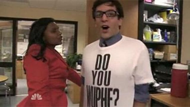 Do You Wuphf Tee of Ryan Howard (B.J. Novak) in The Office (Season 07  Episode 09)