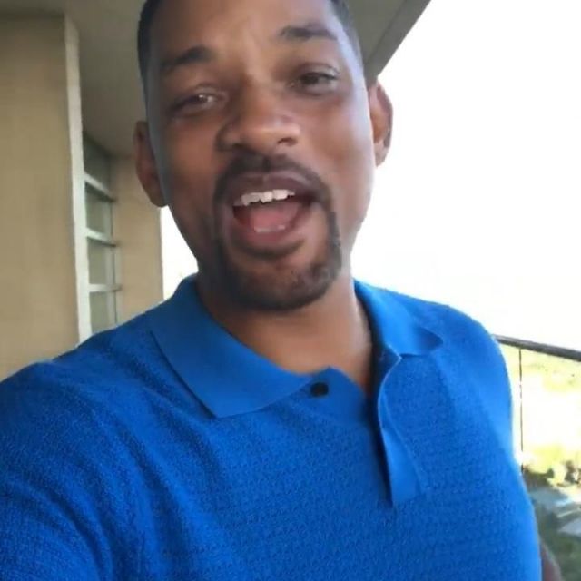 The polo blue Boss of Will Smith on his account Instagram @willsmith