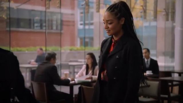 Proenza Schouler Asymmetrical Tweed Jacket worn by Kat Edison (Aisha Dee) in The Bold Type (Season 03 Episode 10)
