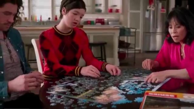 Rag & Bone Dex Argyle Merino Wool Sweater worn by Andi Mack (Peyton Elizabeth Lee) in Andi Mack (Season 03 Episode 19)
