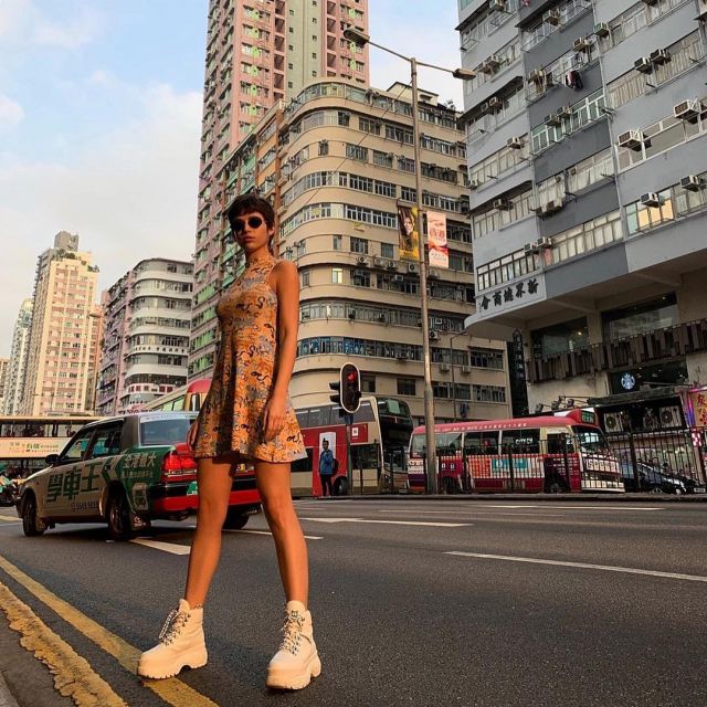 Sneakers high tops white Naked Wolfe worn by Ursula Corbero on a post-Instagram
