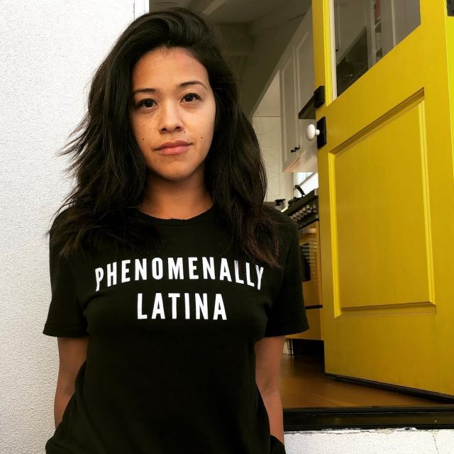 Phenomenally Latina T-shirt worn by Gina Rodriguez on her Instagram account @hereisgina