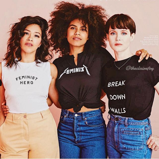 Feminist Hero Tee Tank worn by Gina Rodriguez on her Instagram account @hereisgina
