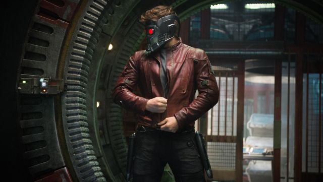 Le casque de Starlord (Chris Pratt) dans Les gardiens de la galaxie